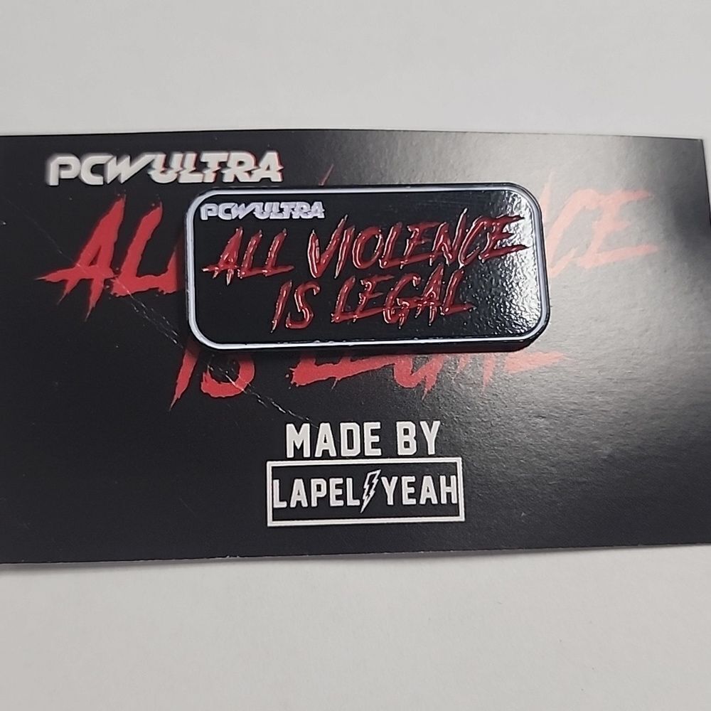 PCW Ultra All Violence is Legal Lapel Pin New